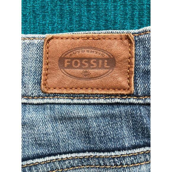 Fossil 'Vintage' Straight Leg Jeans Mid Rise Size 28 - Picture 5 of 7